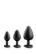 Набір анальних пробок LUXE BLING PLUGS TRAINING KIT BLACK, Черный/Разноцветный - зображення 3