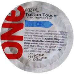 Презервативи One Tattoo Touch сині, 5 штук - картинка 1