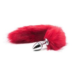 Анальна пробка S лисий хвіст DS Fetish Anal plug S faux fur fox tail - картинка 1