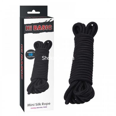 Шибари Chisa - Mini Silk Rope Cotton 10M черный - картинка 2