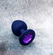 Анальна пробка з фіолетовим каменем Loveshop 9.4 см* 4.3 см - зображення 1
