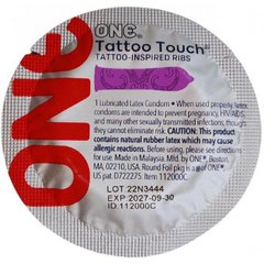 Презервативы One Tattoo Touch фиолетовые, 5 штук - картинка 1