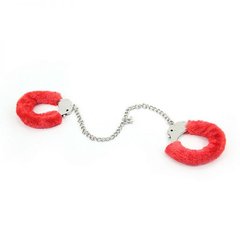 Наручники Roomfun Metal Handcuff With A Long Chain, Red, Червоний - картинка 1