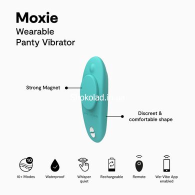 Вібратор в трусики WE-VIBE Moxie+ Aqua - картинка 5