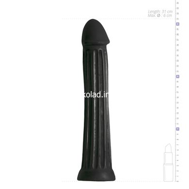 Великий фалоімітатор All Black XXL Dildo чорний, 31.5 см - картинка 5