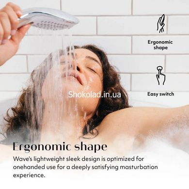 Насадка на душ для мастурбації Womanizer Wave, срібна - картинка 13