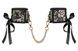 Мереживні наручники з ланцюжком Obsessive Shelle cuffs, Черный/Золотой, Універсальний - зображення 1