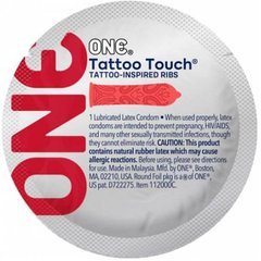 Презерватив One Tattoo Touch червоний - картинка 1