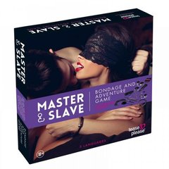 F61278 набір БДСМ 10 шт Master Slave BDSM Kit tijgerprint Purpele, Фіолетовий - картинка 1