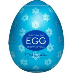 Мастурбатор яйце з рельєфом Tenga Snow Crystal, білий - картинка 1