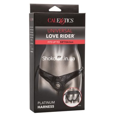 Трусики для страпону Universal Love Rider Platinum Harness, шкірозамінник, чорні - картинка 3