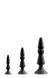Набір анальних плагів MENZSTUFF 3-PIECE ANAL cone Set BLACK, Black - зображення 1