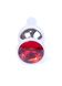 Анальна пробка із червоним кристалом Plug-Jewellery Silver BUTT PLUG- Red - зображення 2