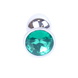 Анальная пробка с камнем Plug-Jewellery Silver PLUG- Green размер S - изображение 5