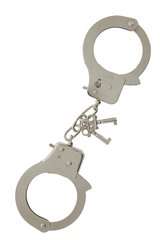 Наручники, Large Metal Handcuffs with Keys, Сріблястий - картинка 1