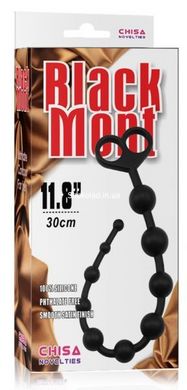 Анальний ланцюжок Black Mont Silicone, Черный - картинка 2