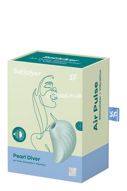 Вакуумный клиторальный стимулятор с вибрацией Satisfyer Pearl Diver mint - картинка 2