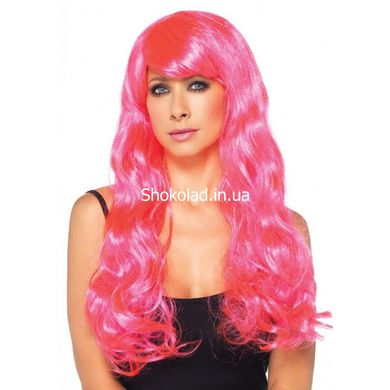 Длинный волнистый парик Neon Pink Starbrigh Leg Avenue 60 см - картинка 1