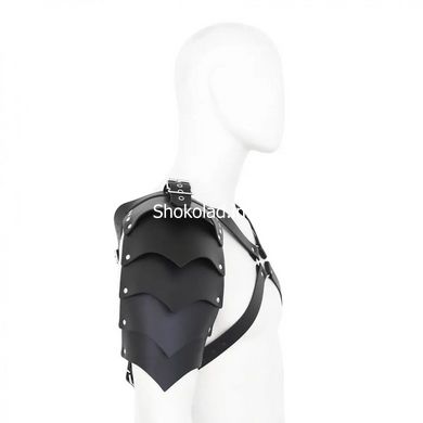 Мужская портупея с объемным плечом, экокожа, черная, One Size - картинка 4