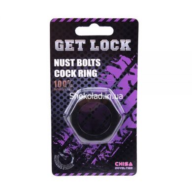 Кольцо эрекционное Nust Bolts Cock Ring-Black - картинка 2