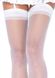 Панчохи непрозорі білі Leg Avenue Sheer Stockings O/S - зображення 2