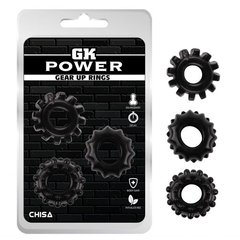 Набір кілець GK Power cock Rings Set 3 шт-Black, Черный - картинка 1