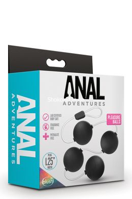 Анальні кульки Blush Anal Adventures Pleasure Balls-Black, Черный - картинка 2