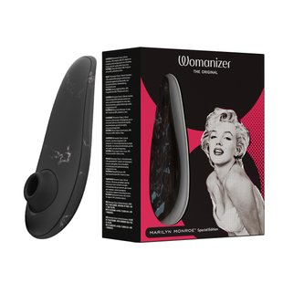 Вакуумний стимулятор клітора Womanizer Marilyn Monroe Black Marble - картинка 1