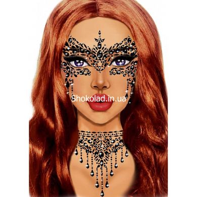Маскарадна наклейка з коштовностями Leg Avenue Masquerade face jewels sticker O/S - картинка 1