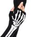 Рукавички без пальців Leg Avenue Skeleton Fingerless Gloves, чорні, O/S - зображення 2