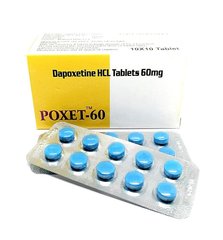 Таблетки для потенції Poxet 60 мг Дапоксетин (ціна за пластину, 10 таблеток) - картинка 1