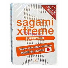 Супертонкі презервативи латексні Sagami Xtreme Superthhin 3 шт - картинка 1