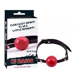Кляп Chisa Hi Basic, Черный/Красный, Розмір упаковки ： 13 * 7,5 * 4,5 см - картинка 1