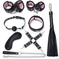 Набір для БДСМ ігор Bondage Black and Pink Set, Черный/Розовый