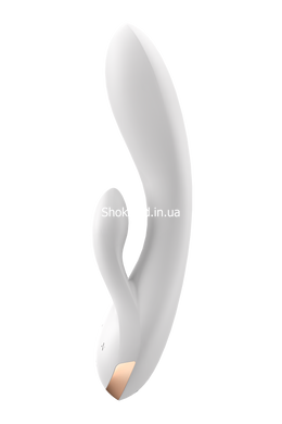 Двойной смарт вибратор SATISFYER DOUBLE FLEX WHITE - картинка 3
