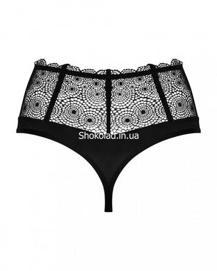 Сексуальні стрінги на високій талії Obsessive Sharlotte panties black L/XL - картинка 4
