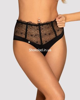 Сексуальні стрінги на високій талії Obsessive Sharlotte panties black L/XL - картинка 3