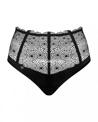 Сексуальні стрінги на високій талії Obsessive Sharlotte panties black L/XL - картинка 5