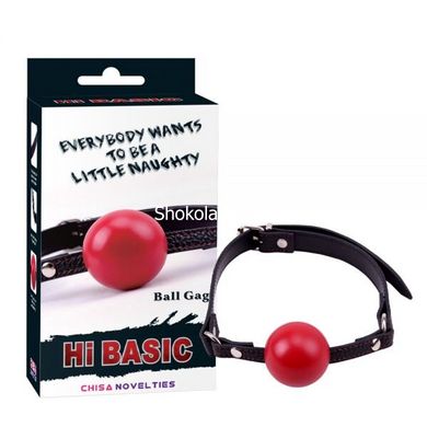 Кляп Chisa Hi Basic, Черный/Красный, Розмір упаковки ： 13 * 7,5 * 4,5 см - картинка 1