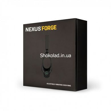 Ерекційне вібро-кільце із затяжкою Nexus Forge, чорне - картинка 5