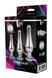 DT21874 набір анальних пробок конічної форми Dream Toys GLEAMING LOVE PLEASURE SET SILVER - зображення 3