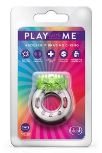 Эрекционное виброкольцо PLAY WITH ME AROUSER VIBRATING C-RING GREEN - картинка 1