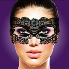 Мереживна карнавальна маска Rianne S - Soiree - на стрічках, чорна - картинка 1