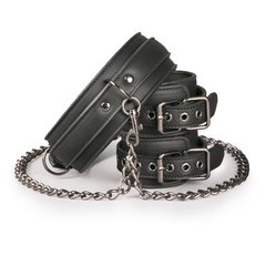 Нашийник з наручниками, чорний - картинка 1