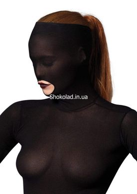 Сексуальне боді для БДСМ із заплющеними очима Leg Avenue чорне, O/S - картинка 4