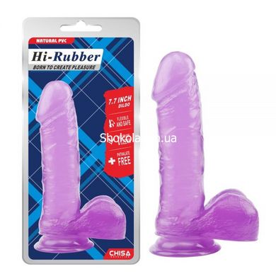 Фалоімітатор на присоску Chisa Hi-Rubber 7.7, Purple, Фіолетовий, Розмір упаковки ： 33 * 15,5 * 5 см - картинка 5