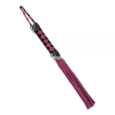 F61418 батіг із замші ромб FLOGGER BLACK / PINK, Черный/Розовый - картинка 2