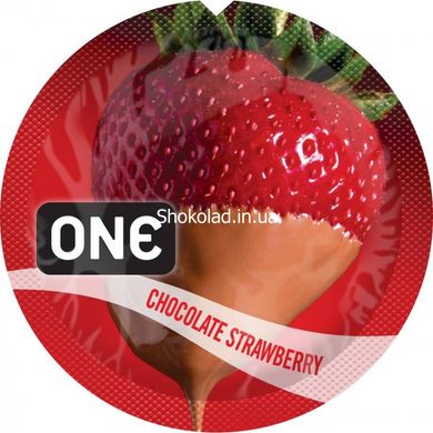 Презерватив One FlavorWaves Chocolate Strawberry шоколад с клубникой ( Цена за 5 шт) - картинка 4