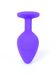Анальная пробка с камнем Plug-Jewellery Purple Silicon PLUG Medium- Red Diamond размер М - изображение 6