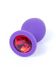 Анальная пробка с камнем Plug-Jewellery Purple Silicon PLUG Medium- Red Diamond размер М - изображение 2